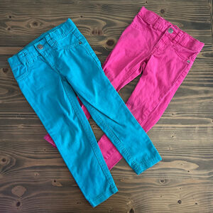 Girls The Children's Place Jeggings Size 4 Pink Blue 2-Pack Stretch